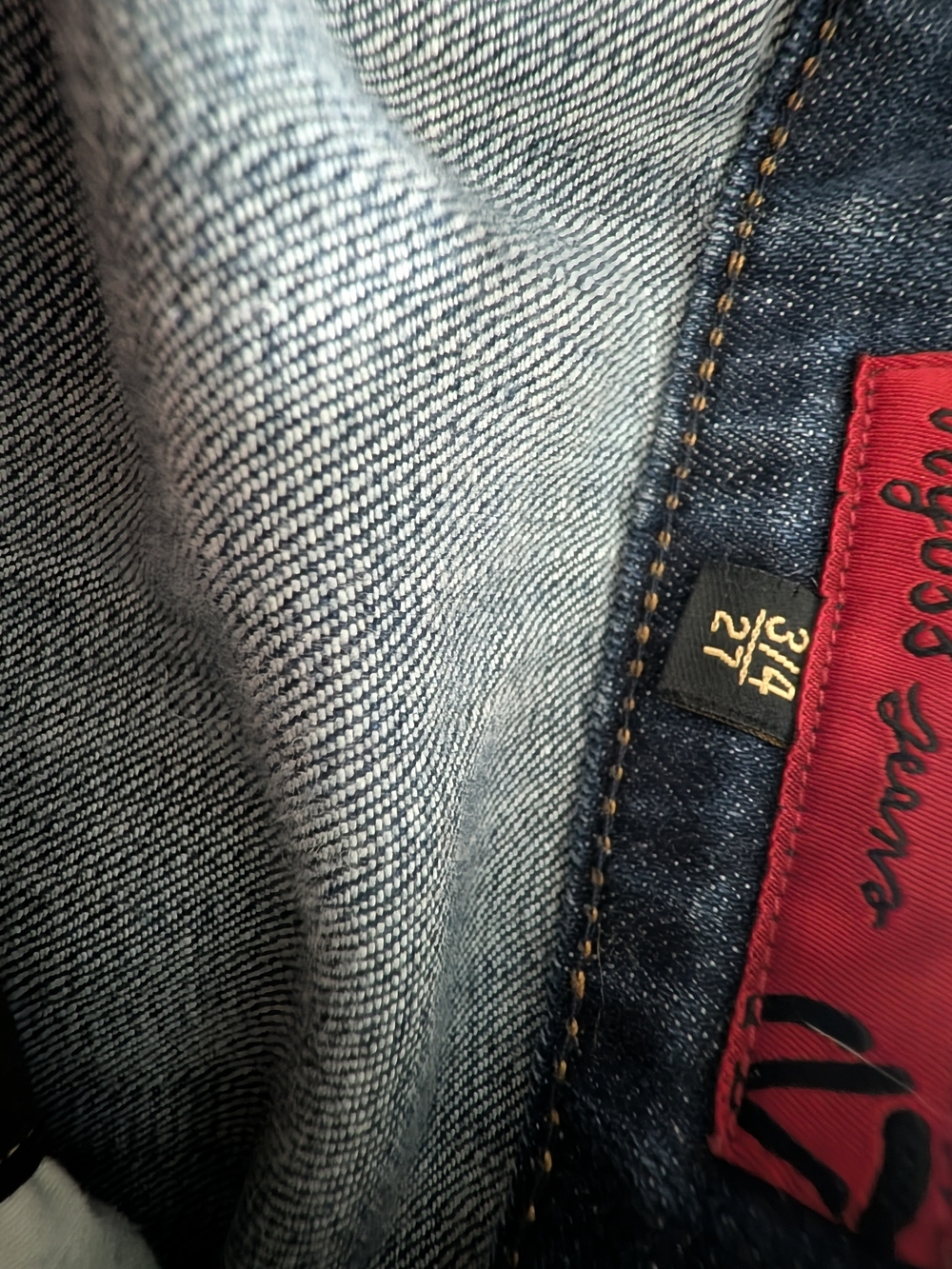 Vigoss Cross Belt Button Dark Wash Flare Jeans Size 27 - Picture 6 of 9